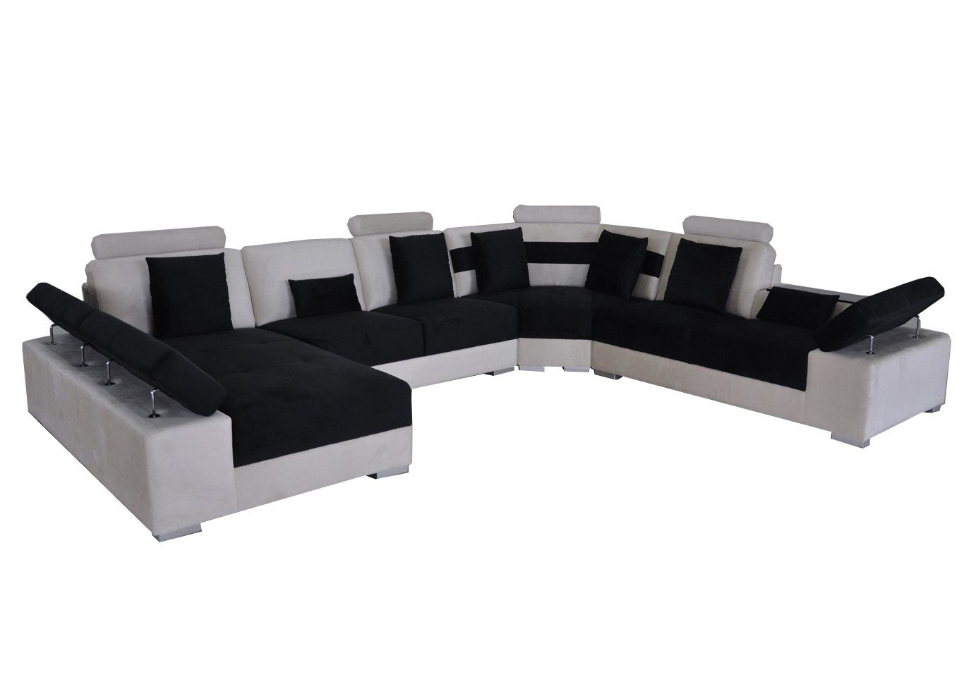 Modern Ledersofa JVmoebel Ecksofa, Eck Design Sofa U-Form Couch Wohnlandschaft