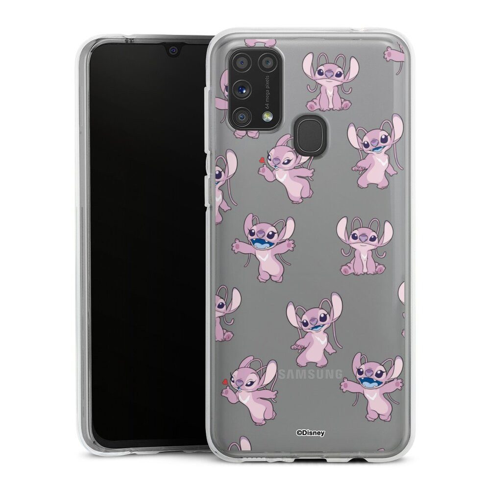 DeinDesign Handyhülle Lilo & Stitch Engel Disney Angel Faces Pattern Transparent, Samsung Galaxy M31 Silikon Hülle Bumper Case Handy Schutzhülle