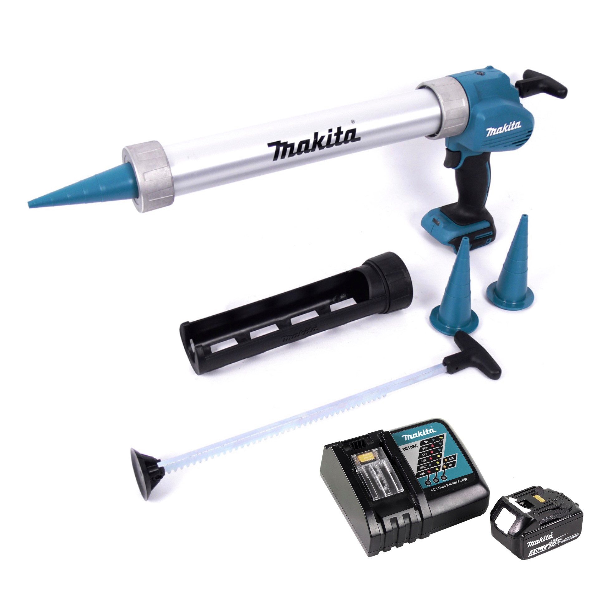 Makita Akku-Kartuschenpistole DCG 180 RM1X Akku Kartuschenpistole 18 V 300 / 600 ml + 1x Akku 4,0