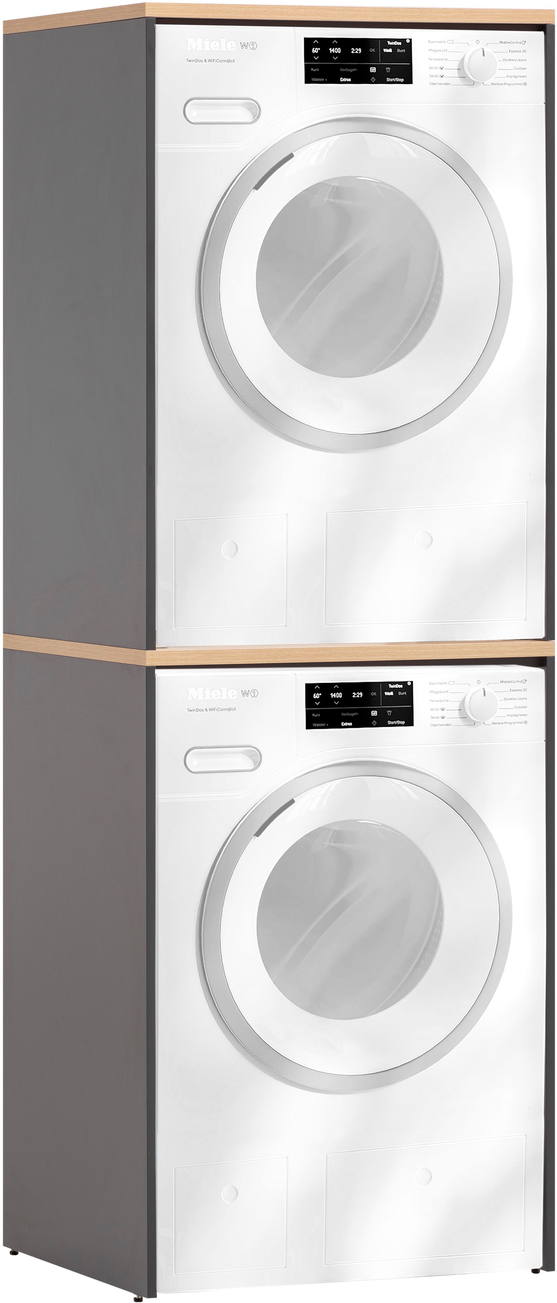 Schildmeyer Mehrzweckschrank-Set Solea, Breite 134 cm, Stapelbare Шафи, Variabel anbringbare Traverse