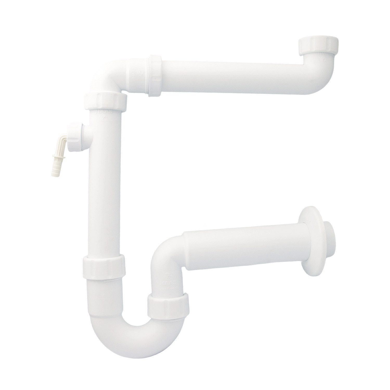 Haas Otto Siphon Raumspar-Kugelverschluss-Siphon 1¼"/1½" mit Geräteanschluss DN50