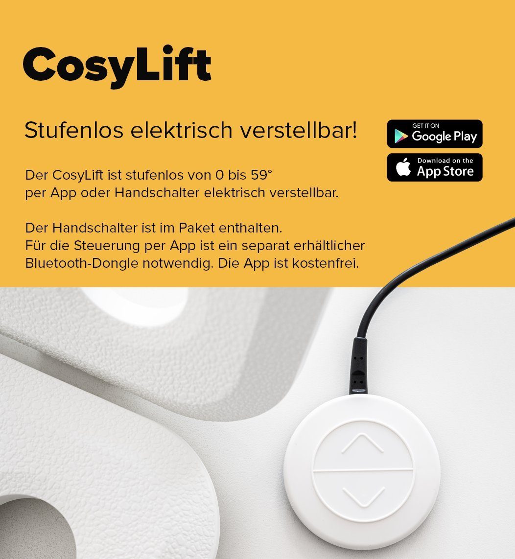 Lattenrost mit Motor Lattenrost Add-On, Boxspringbett Add-On - für alle Betten geeignet, COSYWORLD, Kopfteil ja, Fußteil nein, CosyLift, 2 Matratzen Lifte, Hand – Bild 5 von 5