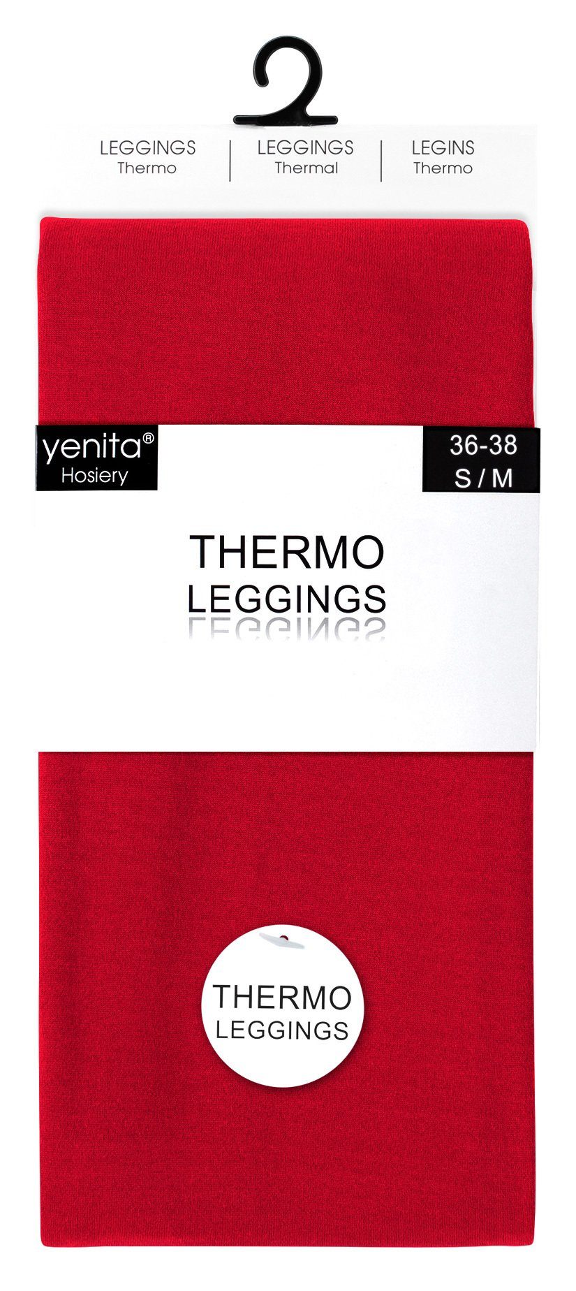 mit Yenita® (2-tlg) Thermoleggings Innenfleece rot weichem