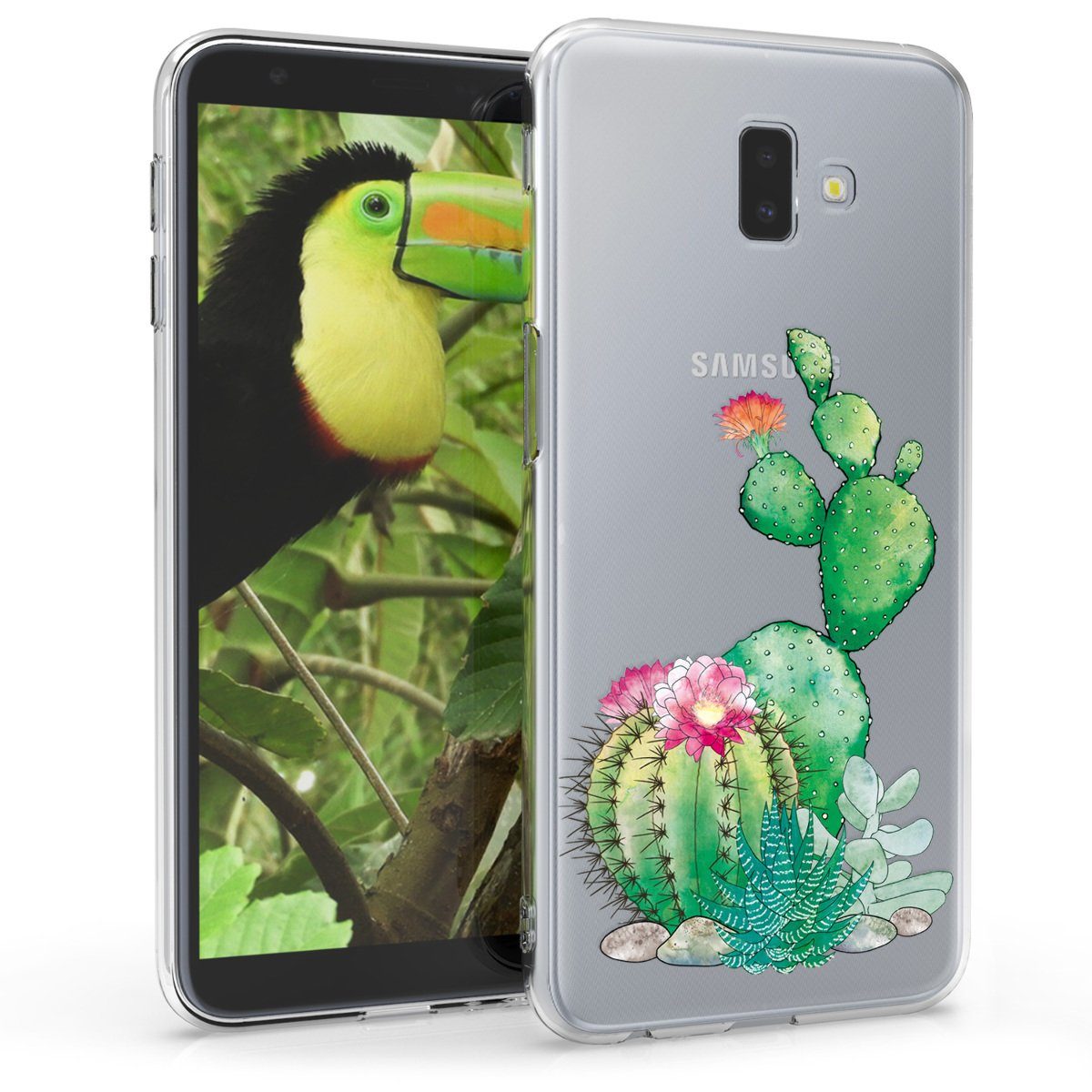 kwmobile Handyhülle Case für Samsung Galaxy J6+ / J6 Plus DUOS, Hülle Silikon transparent - Silikonhülle