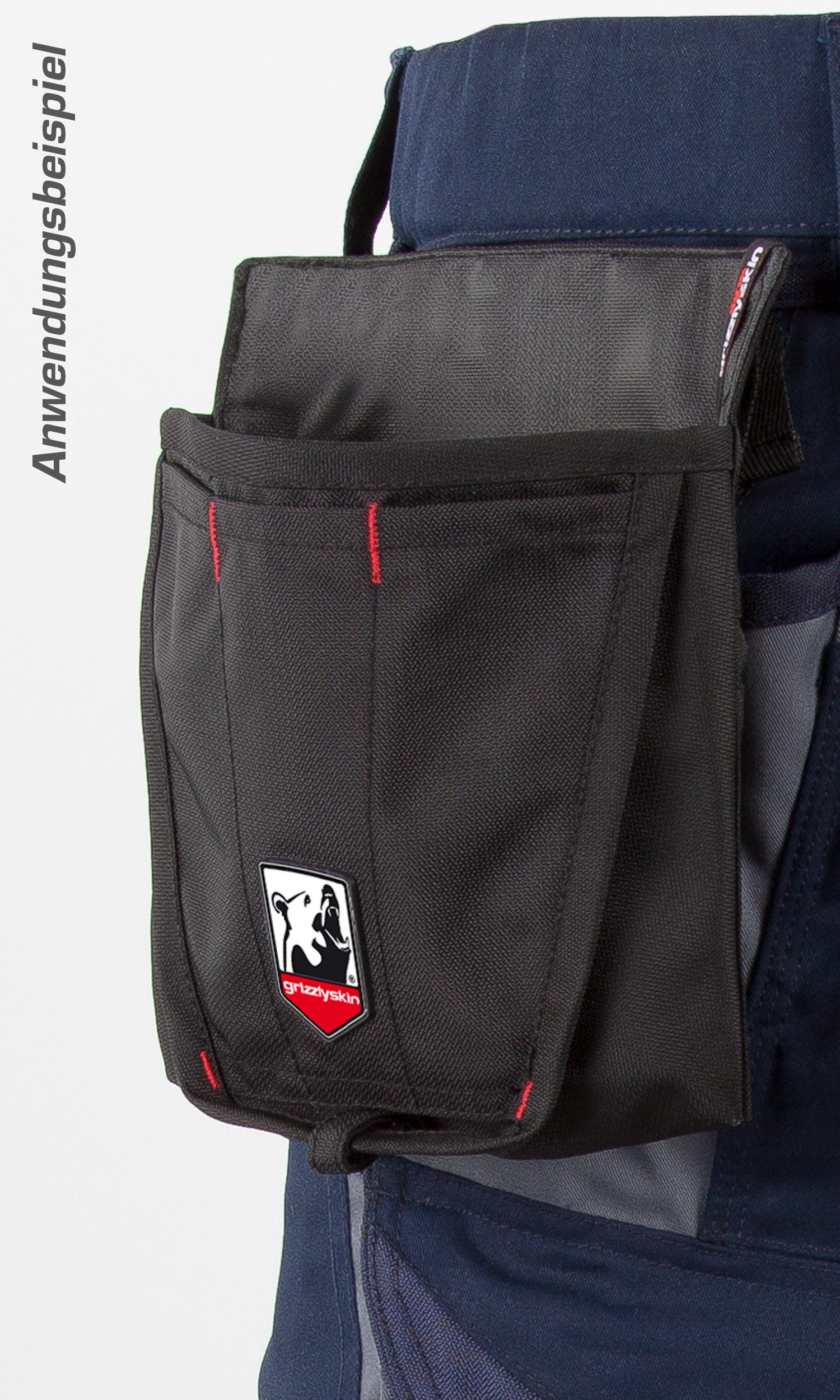 Qualitex Workwear Arbeitshose Material-Gürteltasche IRON aus Cordura - viel Stauraum für Werkzeuge (1-tlg) inklusive spezielle Befestigung für IRON Kollektion