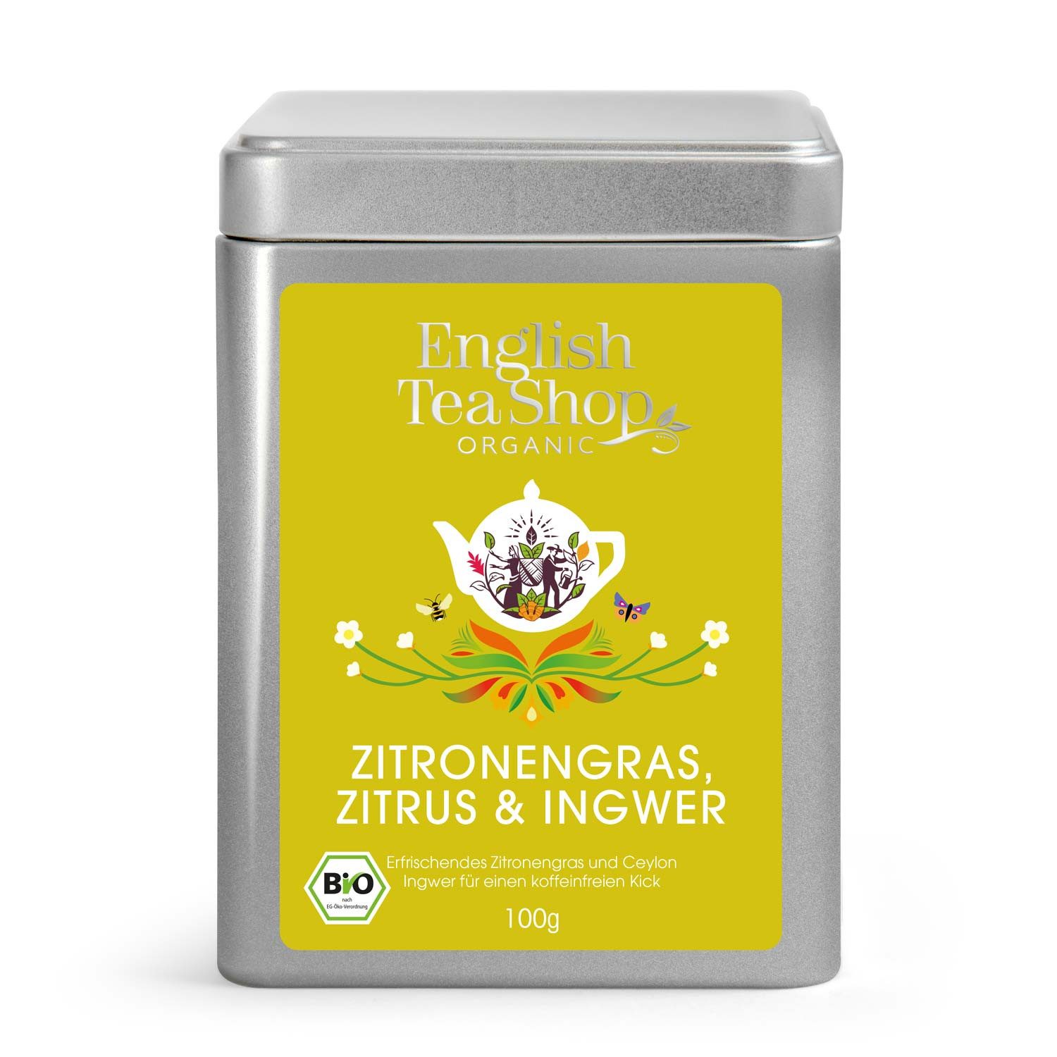 English Tea Shop Tee Lemongras Ingwer und Zitrusfrüchte, BIO, Loser Tee, 100g Dose