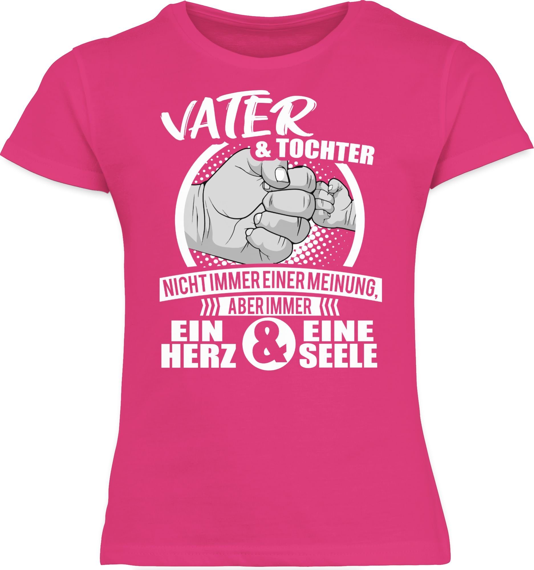 Shirtracer T-Shirt Papa und Tochter Immer ein Herz & eine Seele Partner-Look Familie Kind