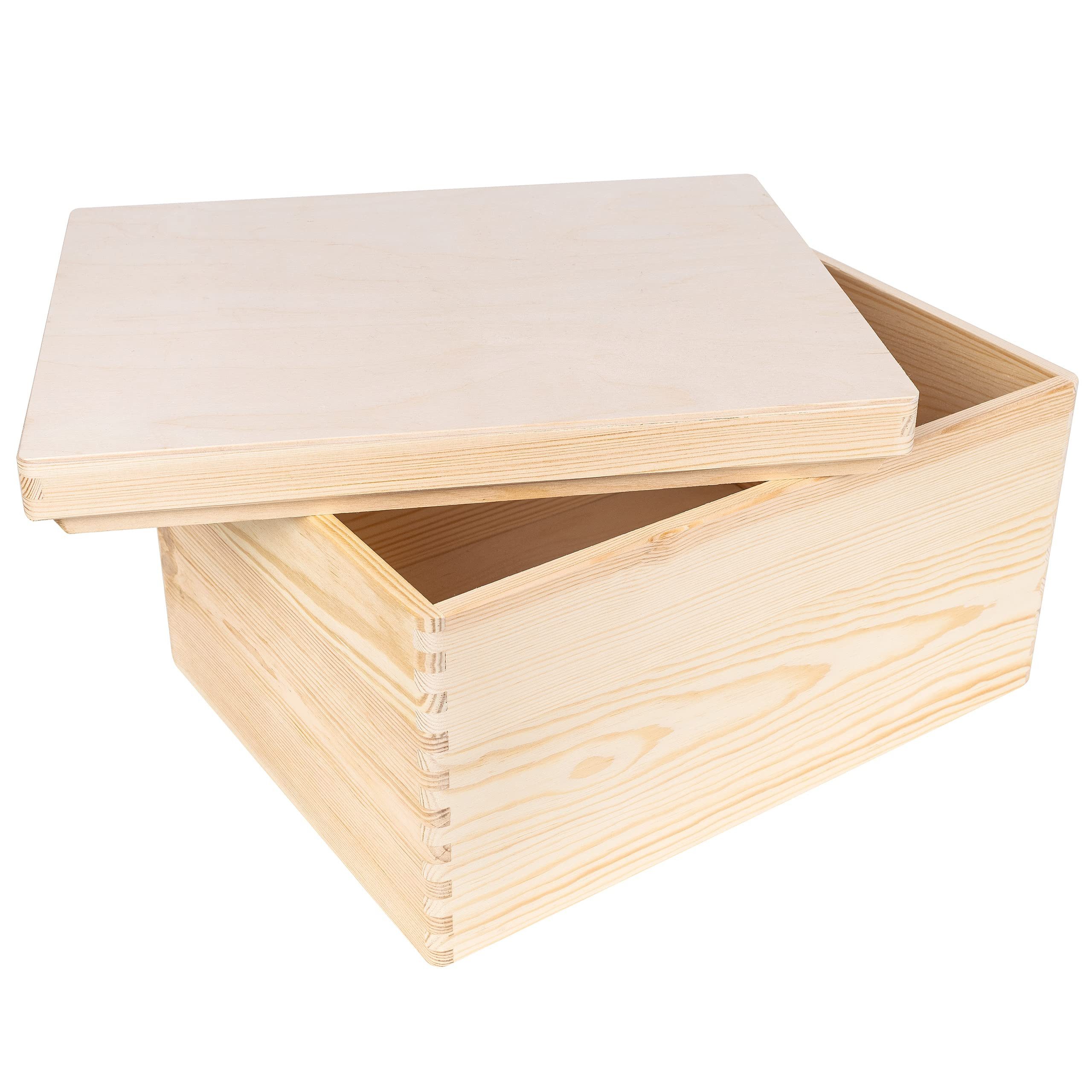 Creative Deco Aufbewahrungsbox mit Deckel 40x30x22 cm (1cm)