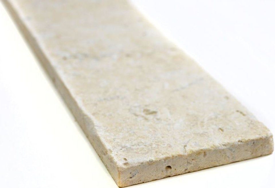 Mosani Naturstein beige weißgelb Kalkstein Limestone Sockel Sockelfliese