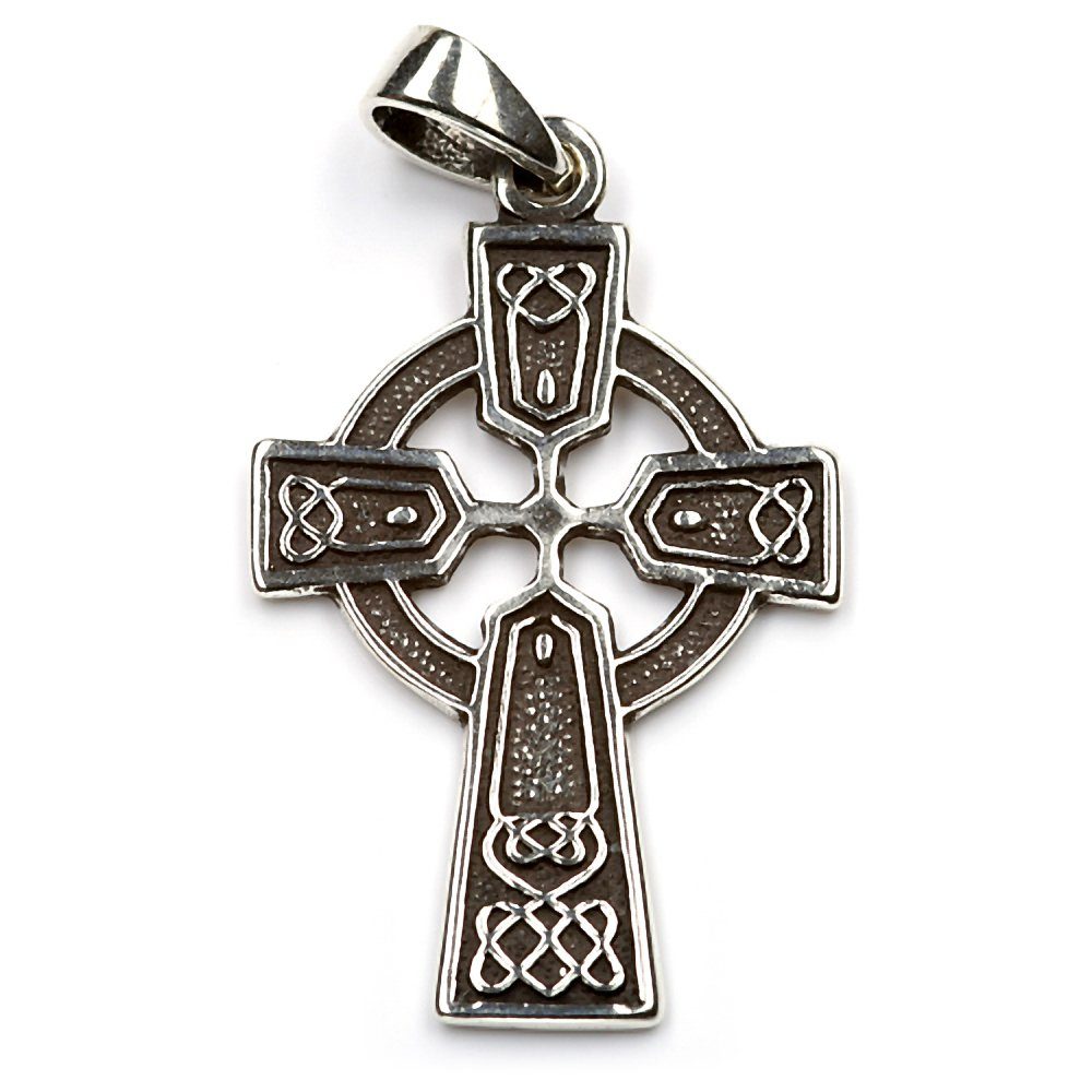 NKlaus Kettenanhänger 3,2cm Keltisches Kreuz Silber 925 Kettenanhänger, 925 Sterling Silber Silberschmuck für Damen