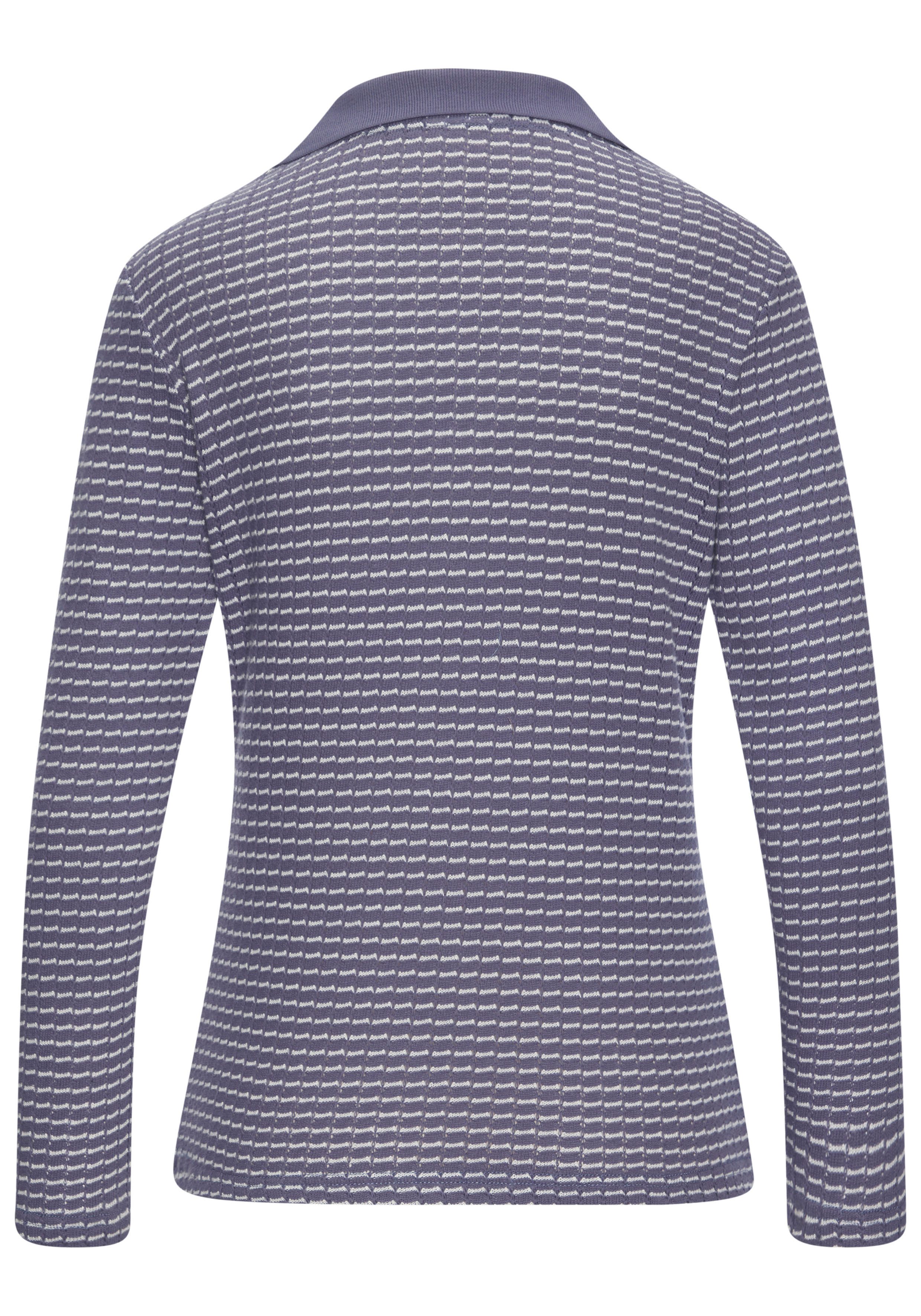 Vivance Langarm-Poloshirt aus strukturierter Strickqualität schöne Strick-Qualität