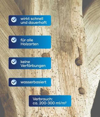 plid Holzwurm-Ex Holzwurmtod Holzwurm-Ex Holzschutz Holzwurmbekämpfung Holzwurmmittel Hausbock, Schnelltrocknend