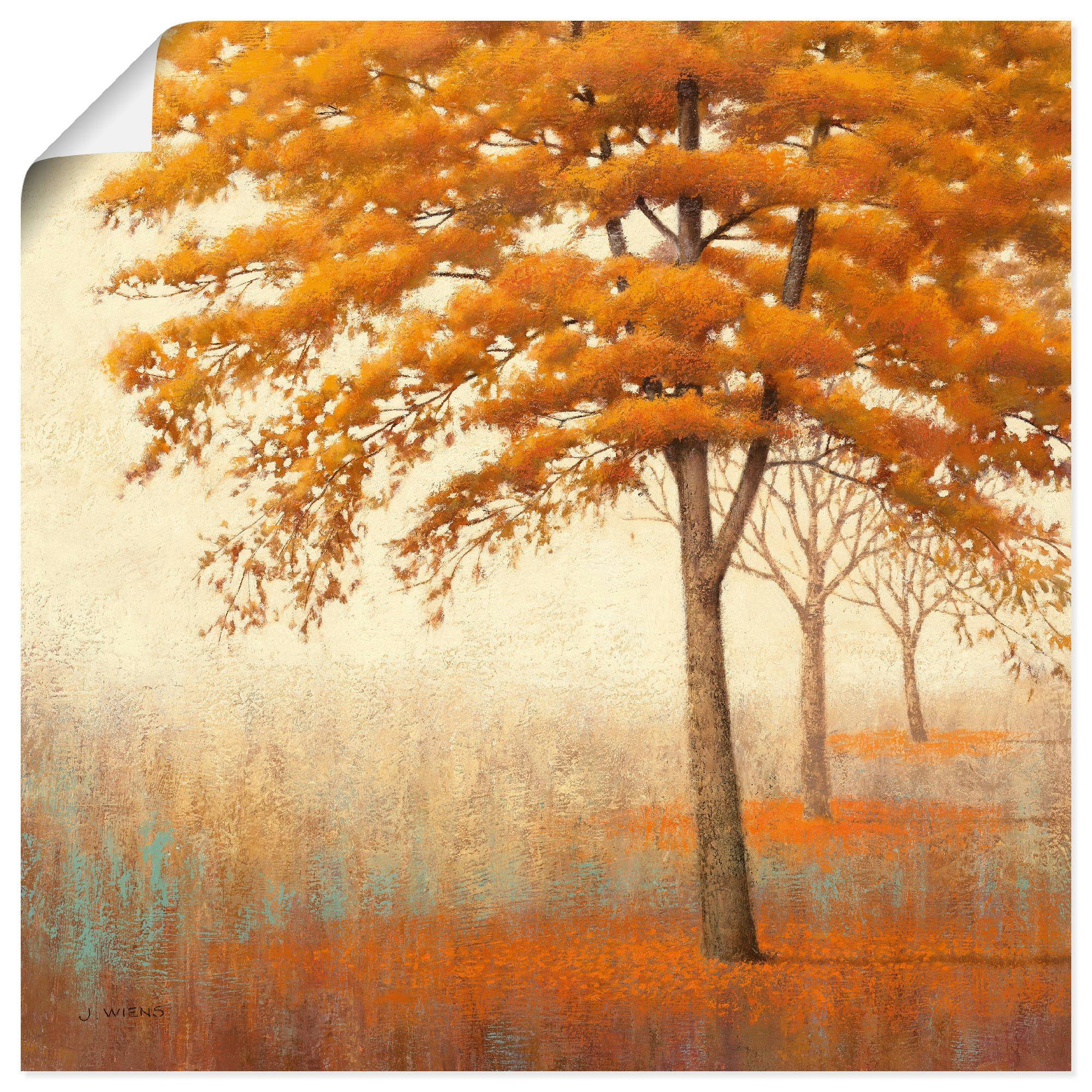 Größen St), verschied. I, als Herbst Bäume Leinwandbild, Wandbild in Baum Poster (1 Artland