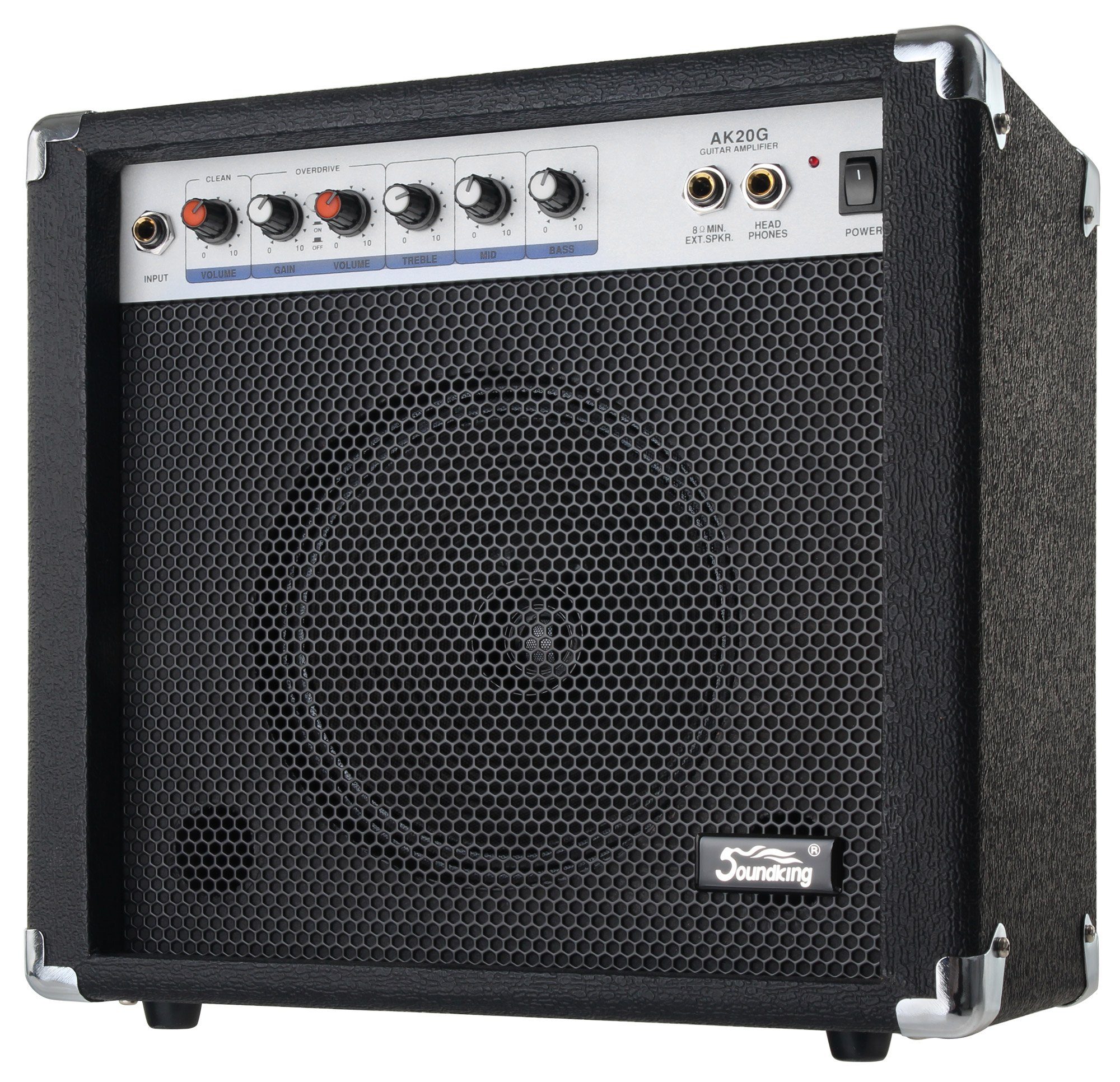 Soundking AK20G Gitarrenverstärker Verstärker (Anzahl Kanäle: 2 (Clean und Verzerrt), 60 W, Gitarrencombo - 3-Band EQ & Gain Regler)