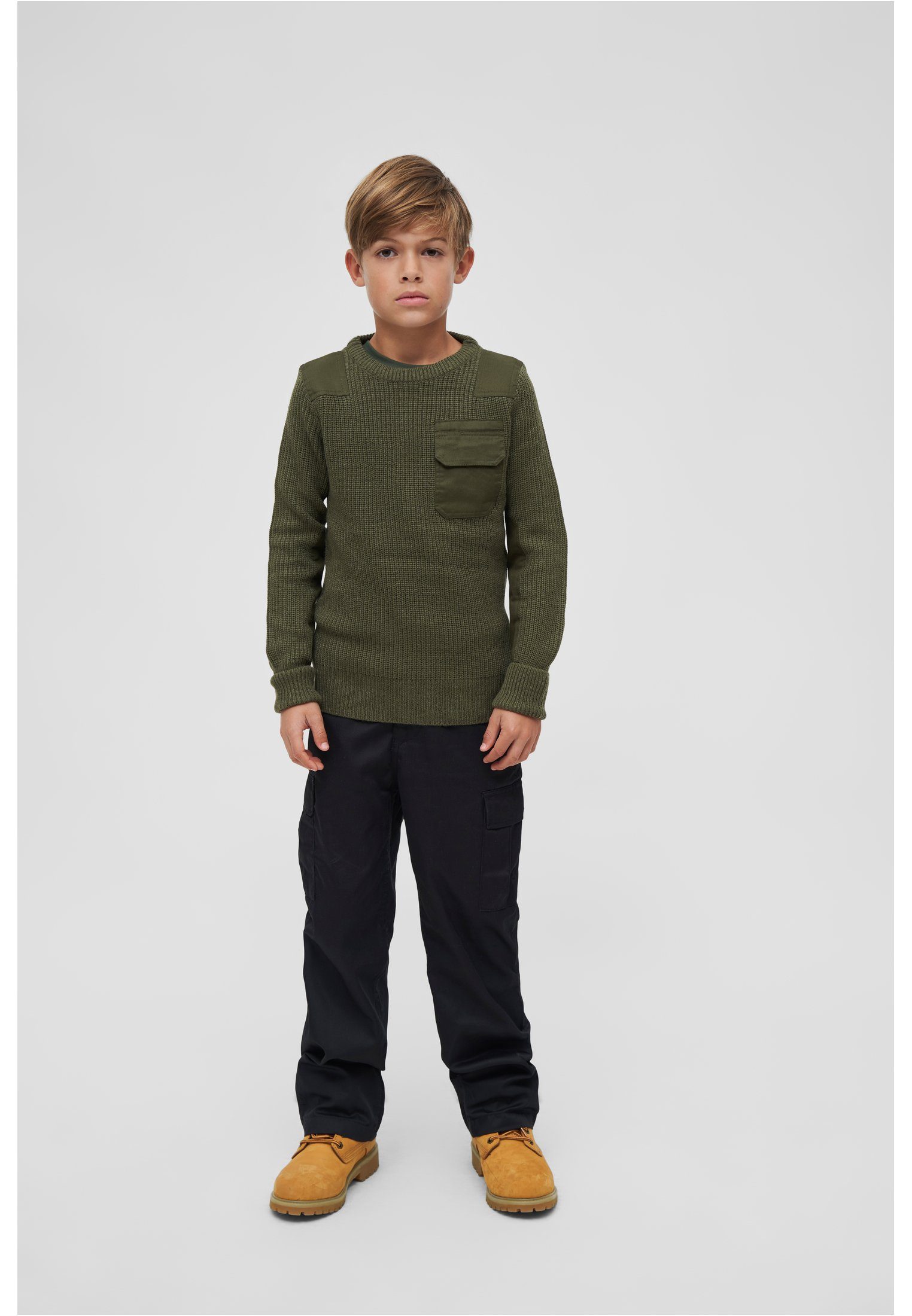 Unisex (1-tlg) Brandit Kids olive Pullover Sweatshirt BW