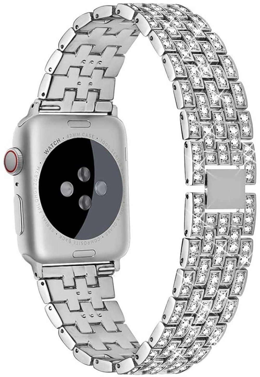 für ELEKIN Watch silber iWatch Serie Armband Apple Smartwatch-Armband 7/6/5/4/SE/3/2/1 mit kompatibel
