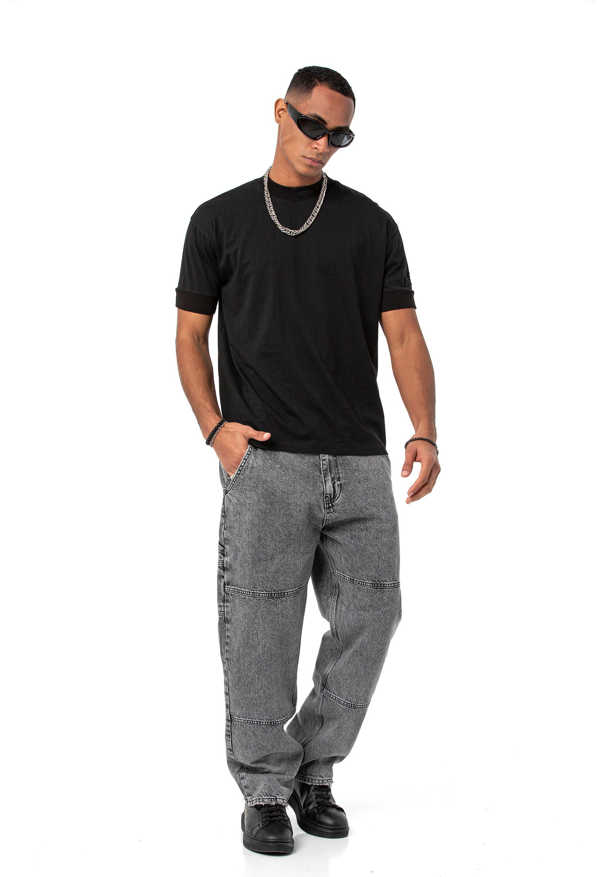 RedBridge Weite Jeans Red Bridge Herren Baggy Jeans Hose Denim Pants 5-Pocket-Style