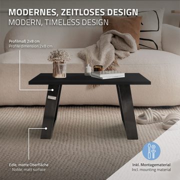 ML-DESIGN Tischbein 2er Set Tischkufen 80GRAD Neigung aus Stahl Profil 8x2, Tischgestell 40x43 cm Industrial Schräge Metall Möbelfüße