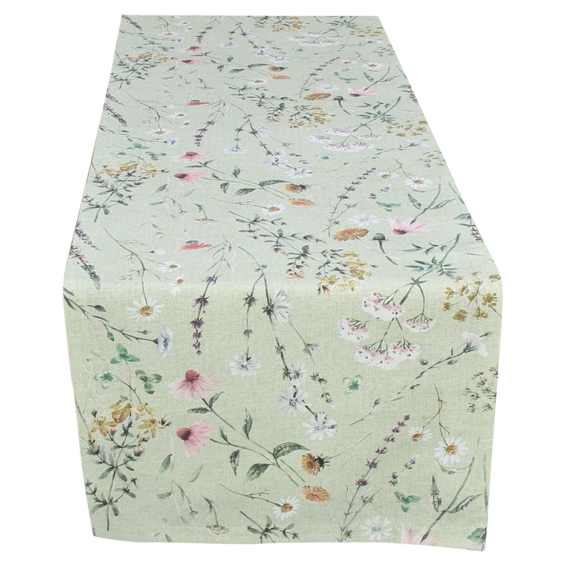 Home-trends24.de Tischläufer Blütenmix Tischläufer Tischdecke Tischband Deko 40 x 140 cm (1-tlg)