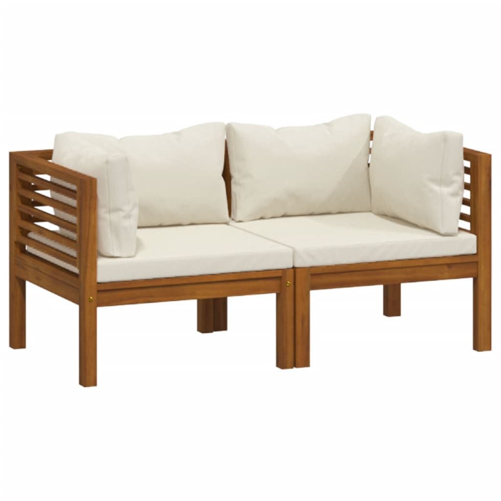 DOTMALL Gartenbank 2-Sitzer-Gartensofa mit Kissen Massivholz günstig online kaufen