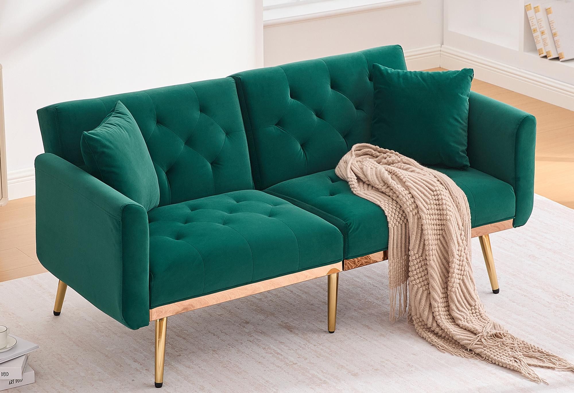 LVHOM Schlafsofa Klappsofa mit Bettfunktion + 2 passenden Kissen, 162(L)x80 günstig online kaufen