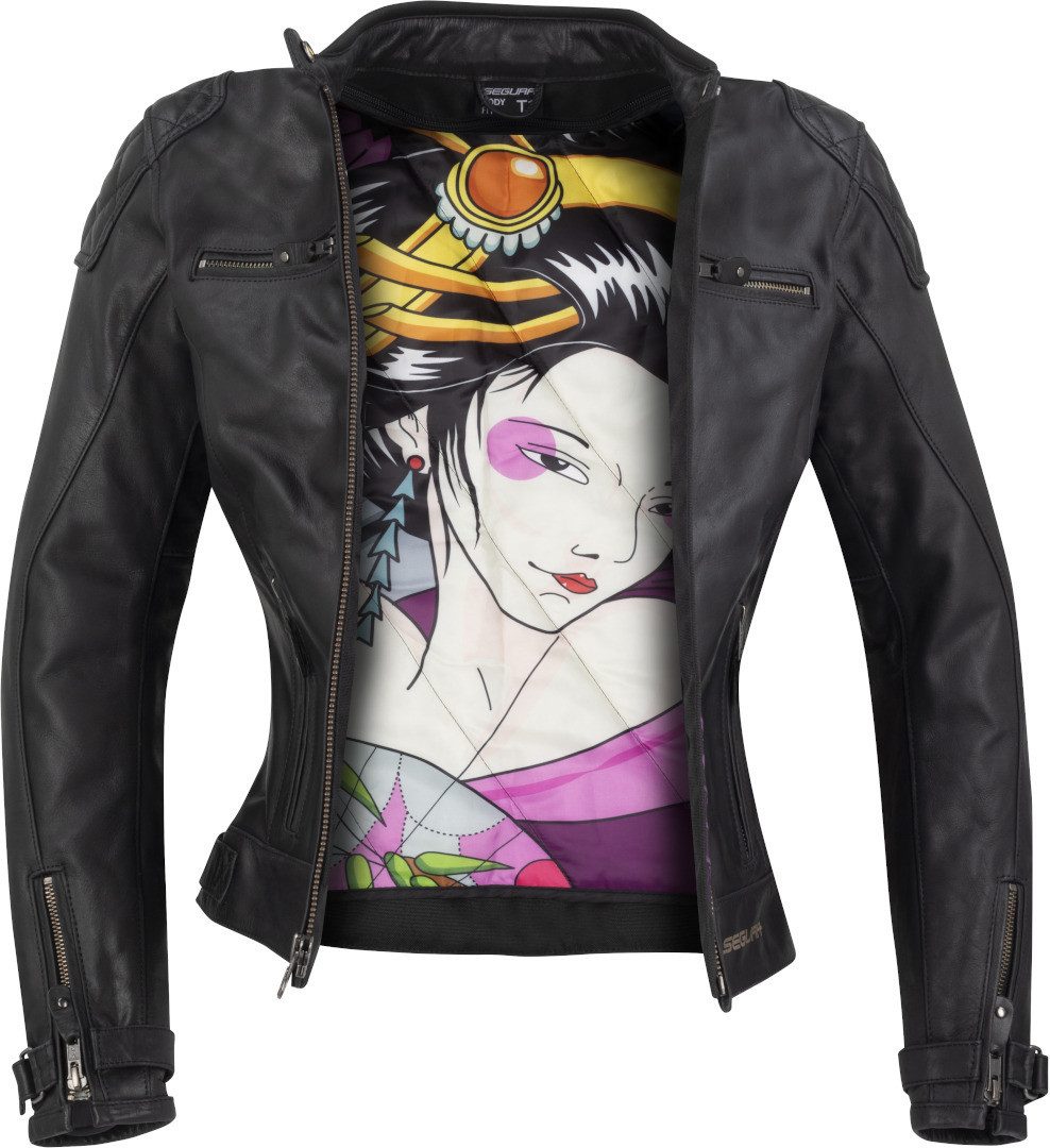Segura Motorradjacke Subotai Damen Motorrad Lederjacke herausnehmbares Innenfutter