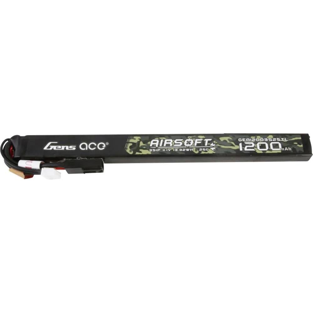Gens ace 25C 1200mAh 3S1P 11.1V Airsoft Gun Lipo Battery with mini Akku