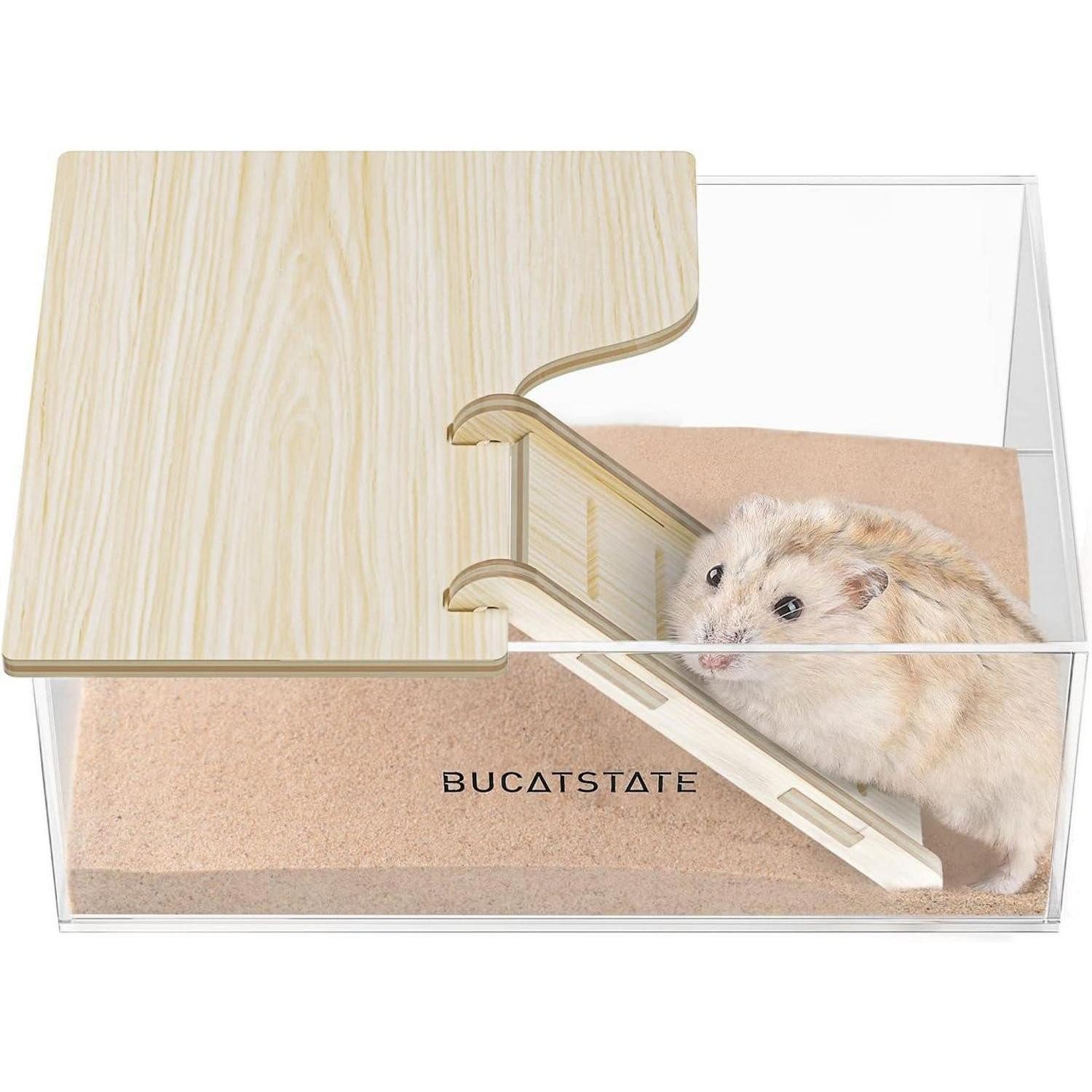LuxusKollektion Nagerhaus Sandbad-Container Hamster Acryl Leiter Mäuse Lemminge Rennmäuse