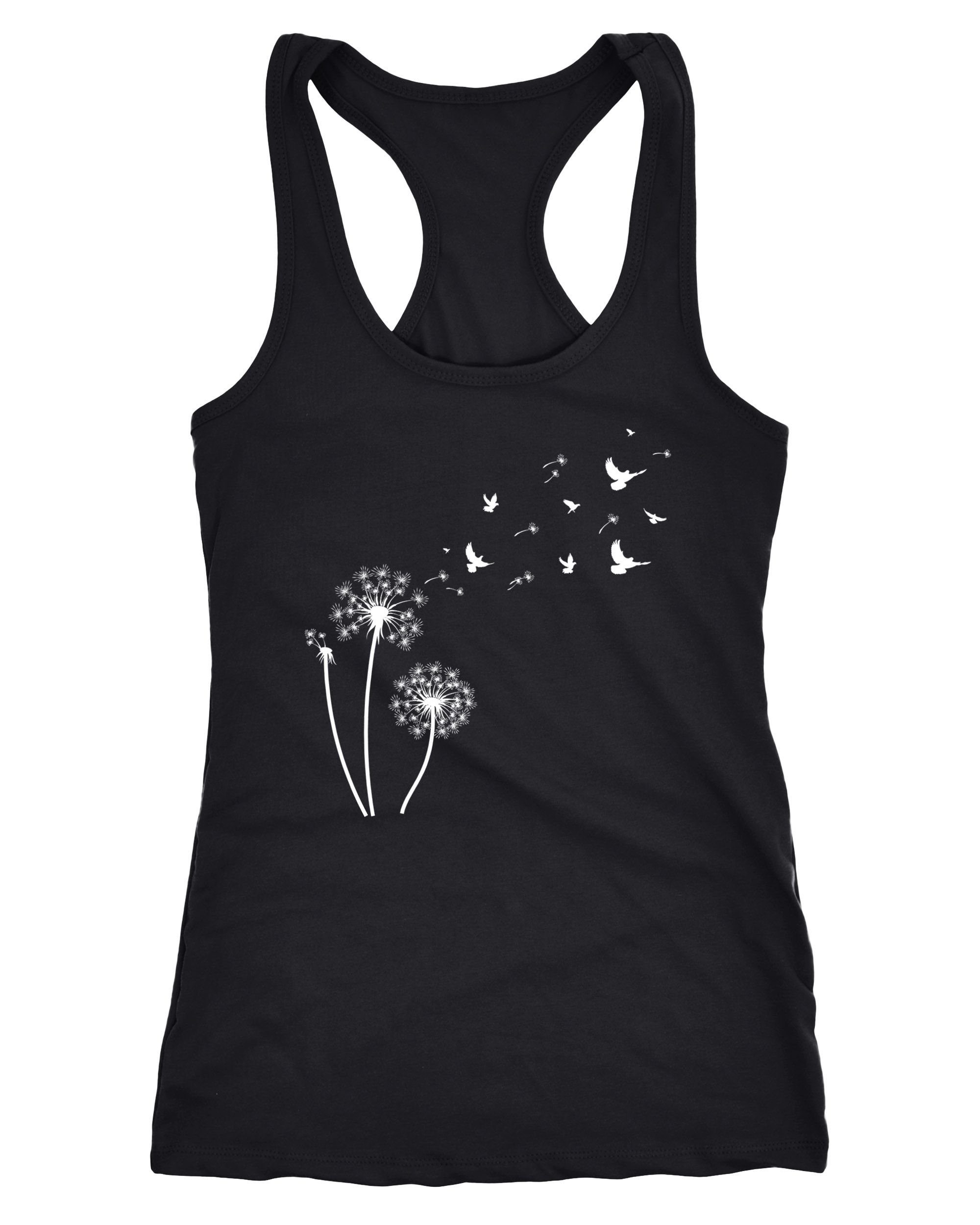 Neverless Tanktop Damen Tank-Top Pusteblume Vögel Dandelion Birds Racerback Neverless®