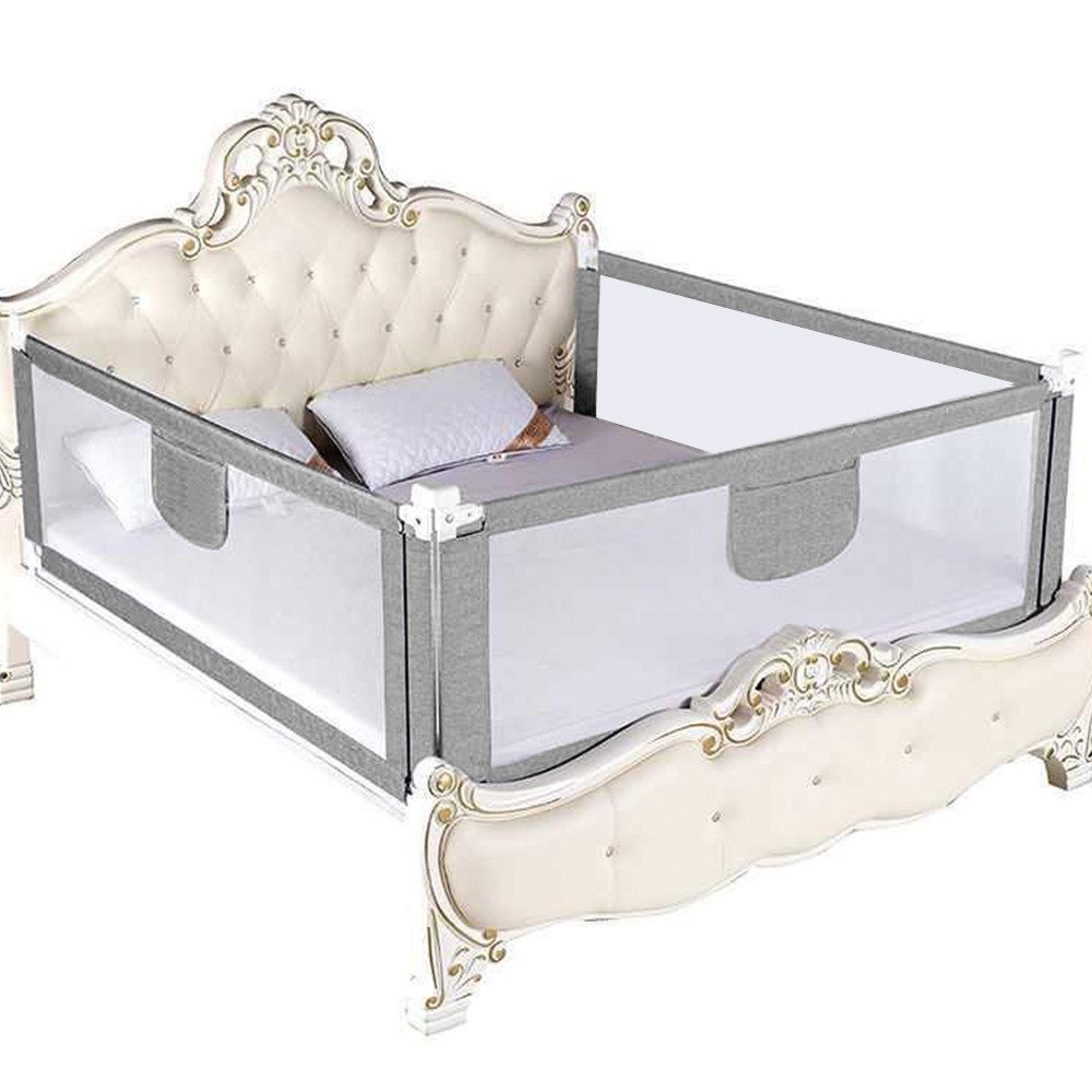 JEOBEST Bettschutzgitter Bettgitter, Kinderbettgitter Babybettgitter, Sicherheitsschutz, (3 St) 150 cm, Rausfallschutz Bettgitter, Höhenverstellbar