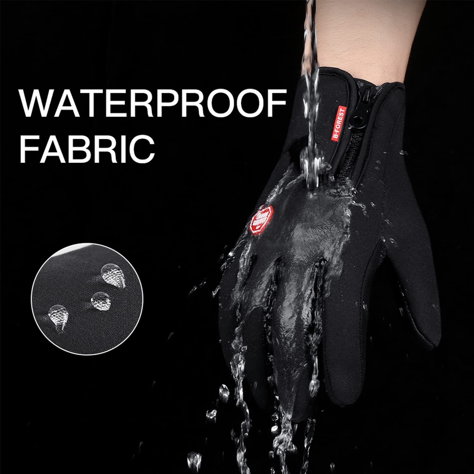 Coonoor Fahrradhandschuhe Damen Herren Wasserdicht Winterhandschuhe Touchscreen Sporthandschuhe