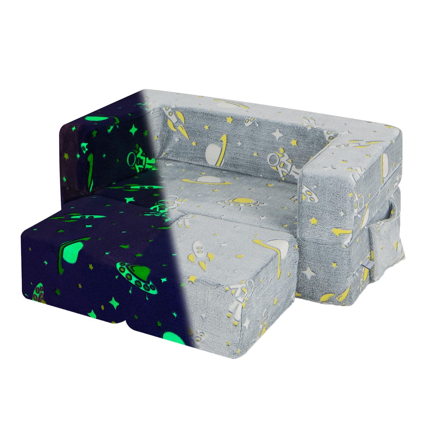 KOMFOTTEU Kindersofa 4 in 1, klappbarer günstig online kaufen