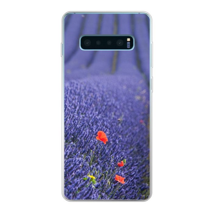 MuchoWow Handyhülle Lavendel - Mohn - Blumenwiese Phone Case Handyhülle Samsung Galaxy S10 Lite Silikon Schutzhülle
