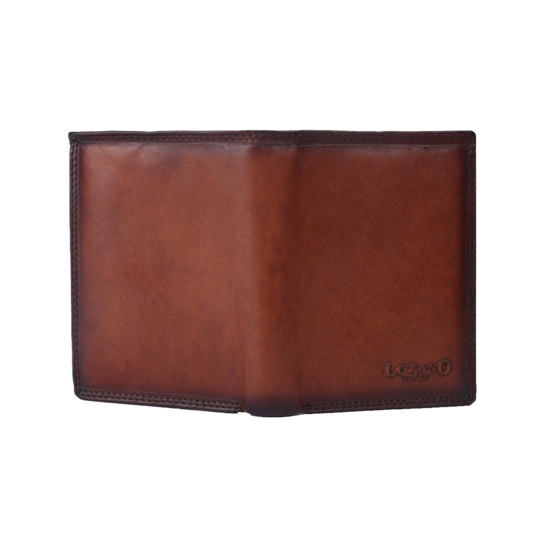 Brieftasche Schutz mit Portemonnaie, Geldbörse Leder Herren SHG Münzfach RFID braun Börse und