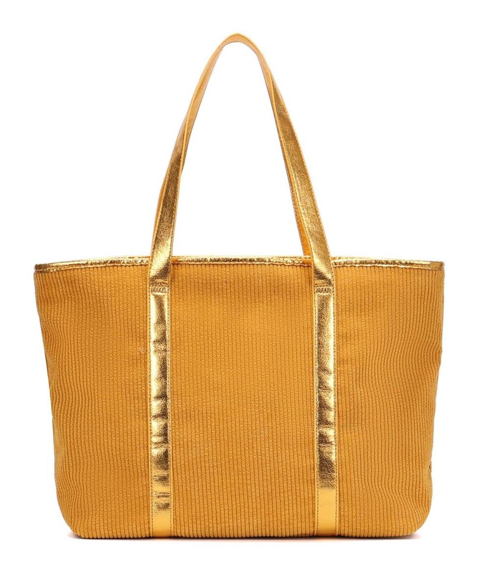 Schultertasche Damen Cordtasche Shopper Tote Bag Handtasche Umhängetasche Metallic