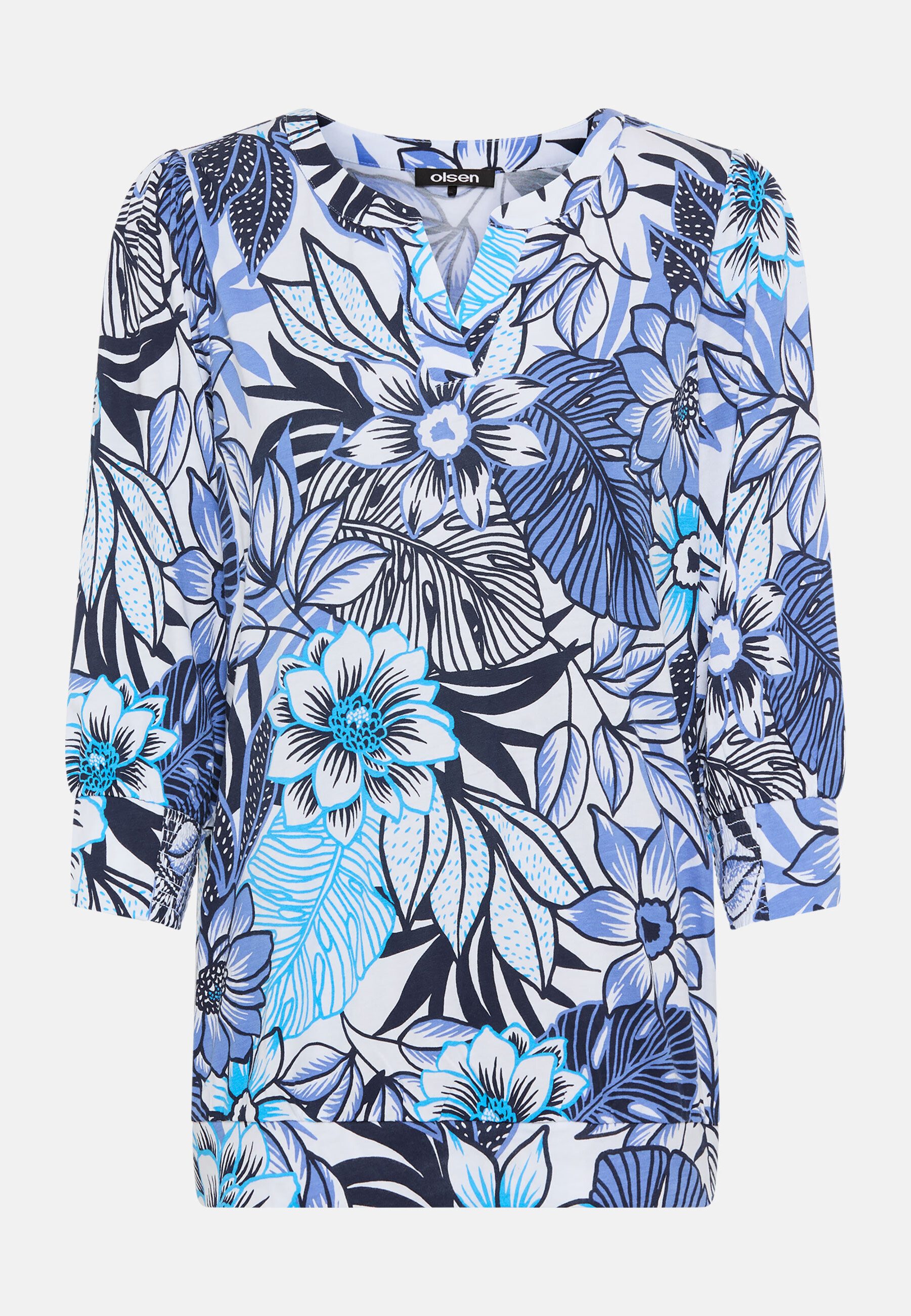 Olsen T-Shirt Shirt mit Allover-Dessin