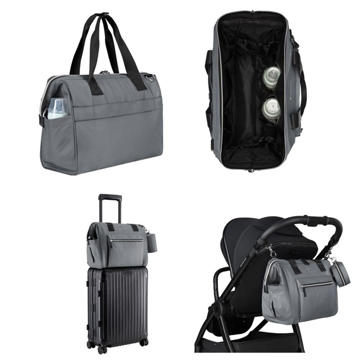 Kikkaboo Wickeltasche Maxi (1-tlg), Wickelunterlage, kleine Tasche, Reißverschluss, großes Hauptfach – Bild 3 von 4