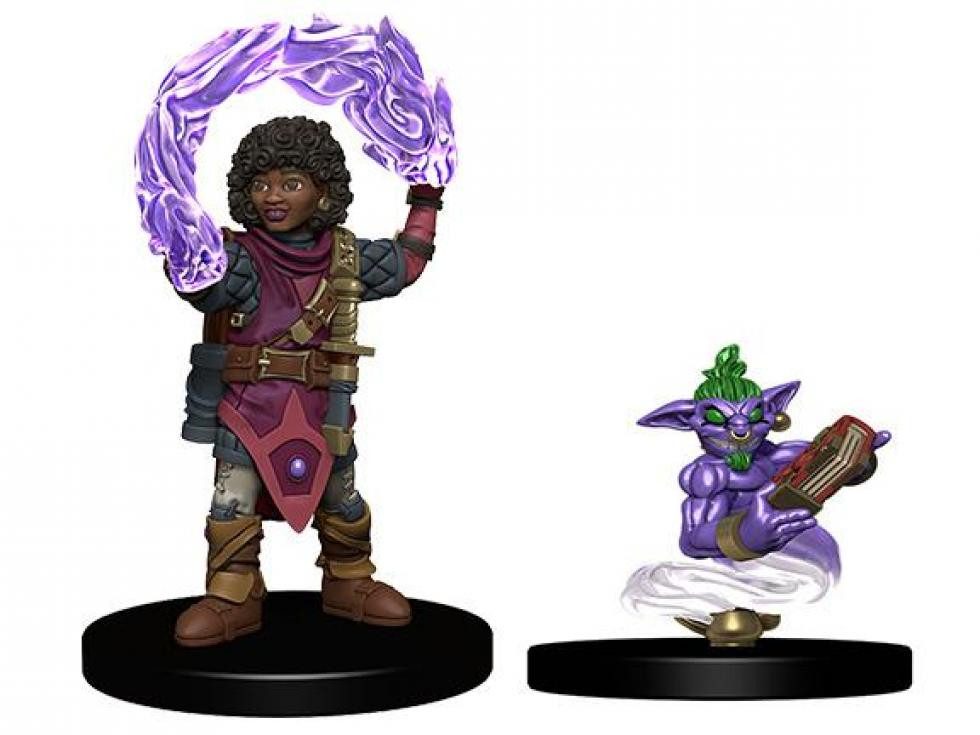 WizKids Spiel, WizKids Wardlings Painted Miniatures - Girl Wizard & Genie