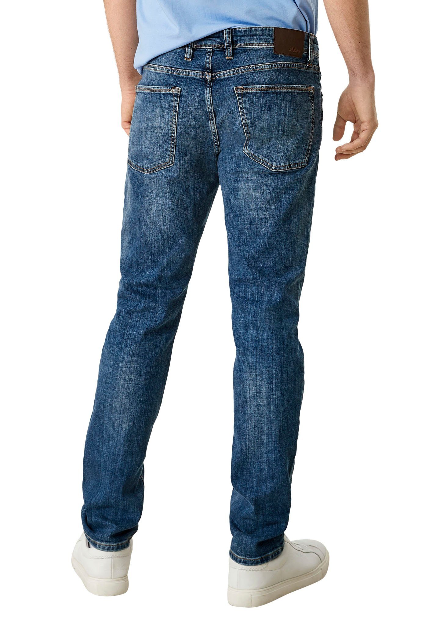 s.Oliver 5-Pocket-Jeans mit ozeanblau authentischer Waschung