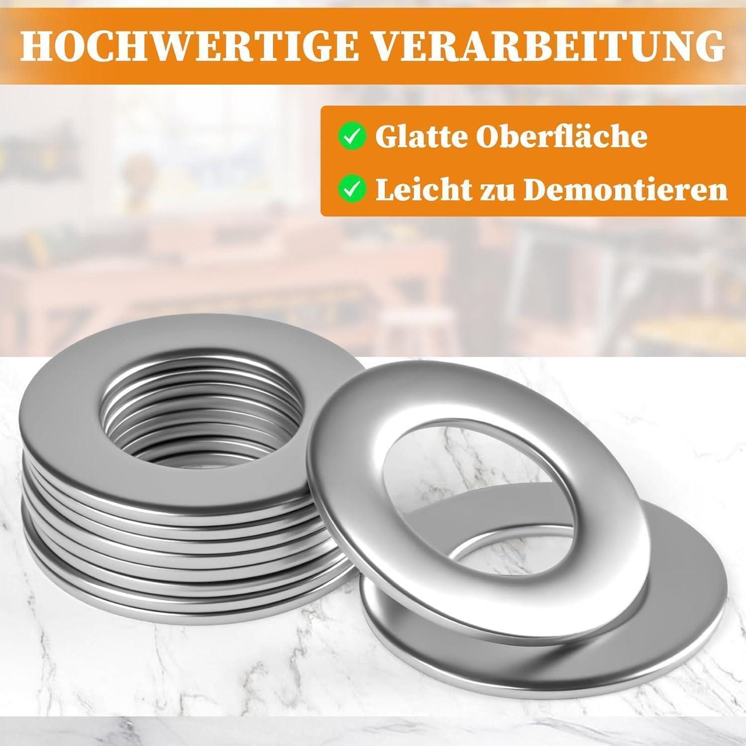 LuxusKollektion Unterlegscheibe Unterlegscheiben Set Edelstahl 9 Grössen