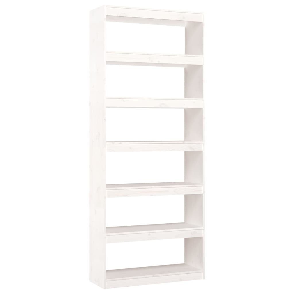vidaXL Bücherregal, Buchregal/Raumteiler Weiß 80x30x199,5 cm günstig online kaufen