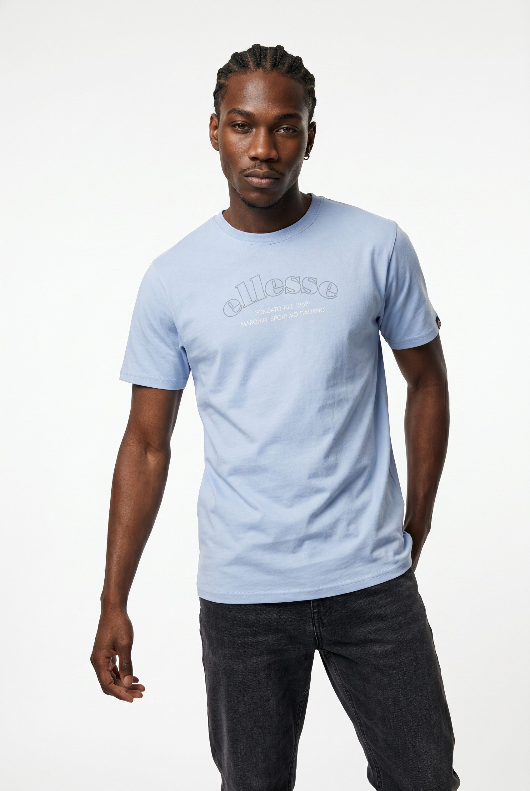 Ellesse T-Shirt Kurzarm, mit Rundhalsausschnitt, aus Baumwolle