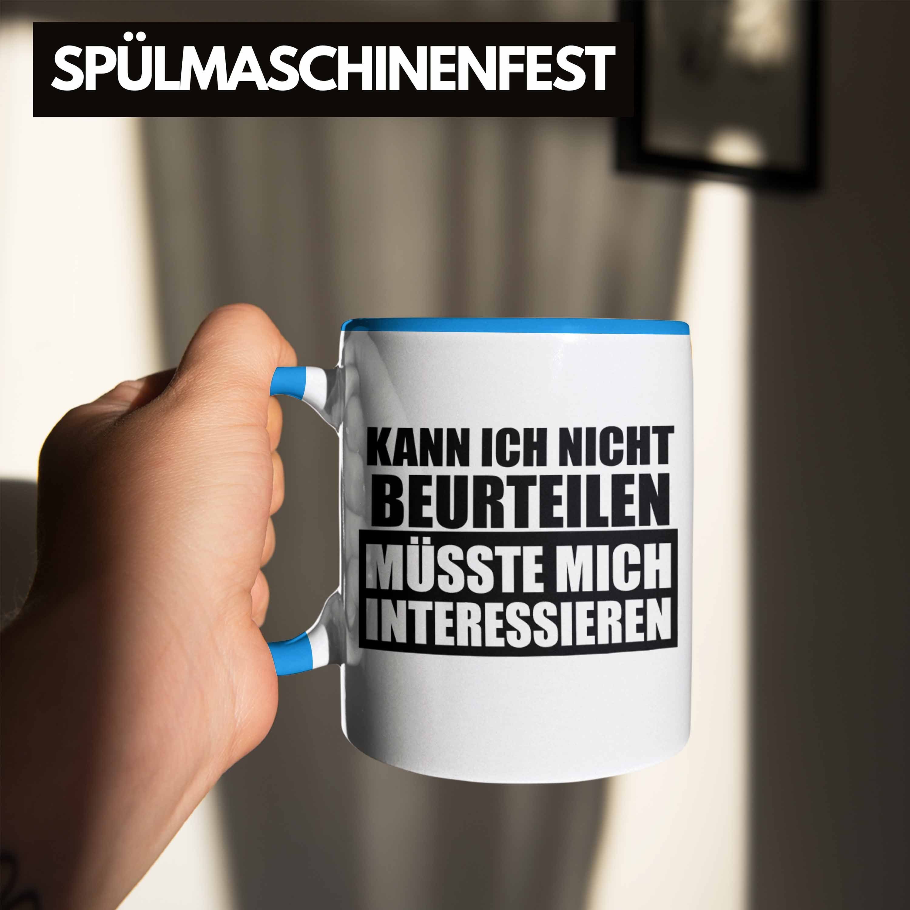 Trendation Tasse Trendation Kaffetasse - Blau Tasse mit Mann Kollege Arbeitskollege Spruch Geschenk Geschenkidee Lustig mit Geschenkidee Sprüchen