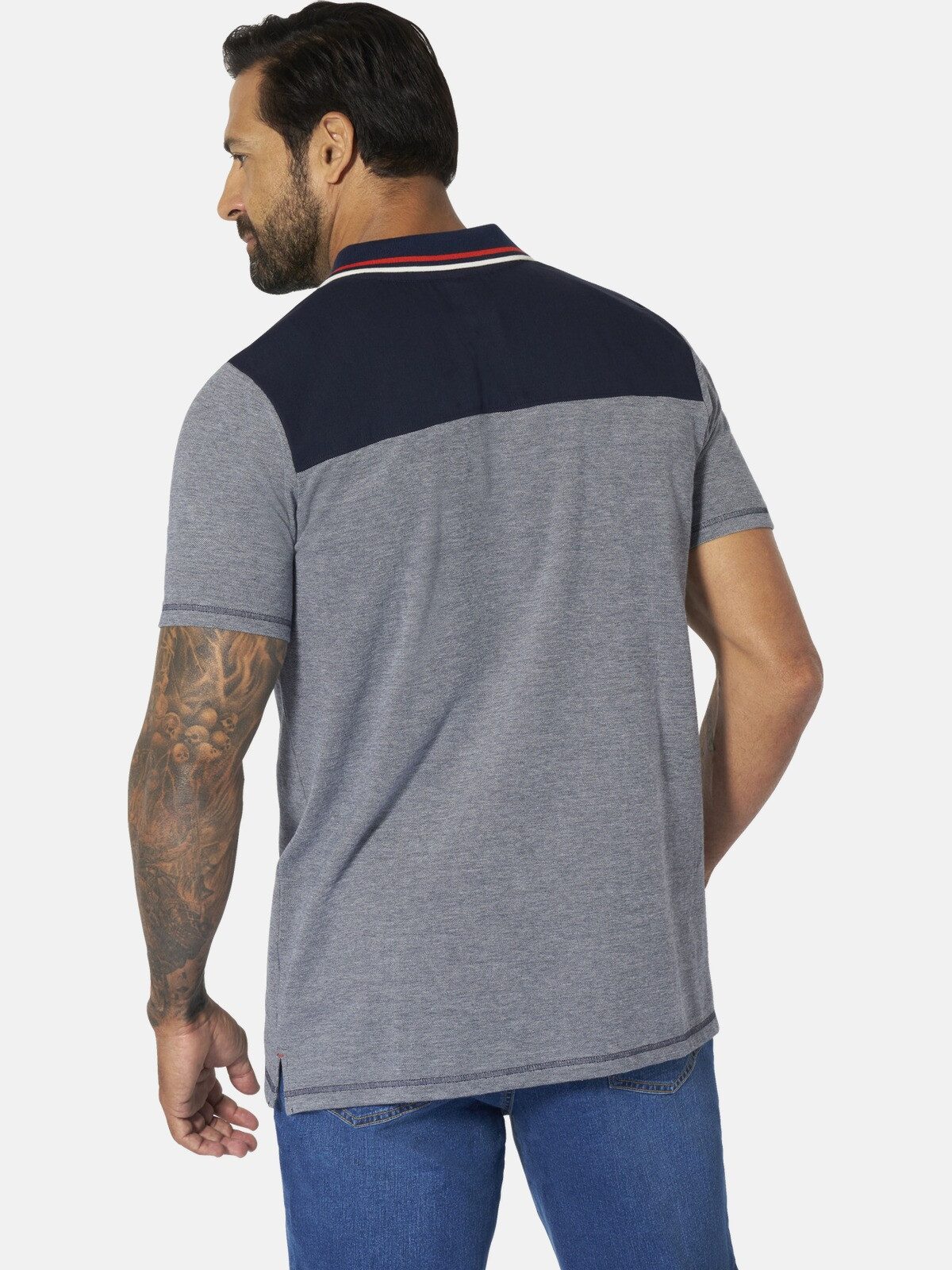 Jan Vanderstorm Poloshirt NOLTTI mit kleiner Bruststickerei