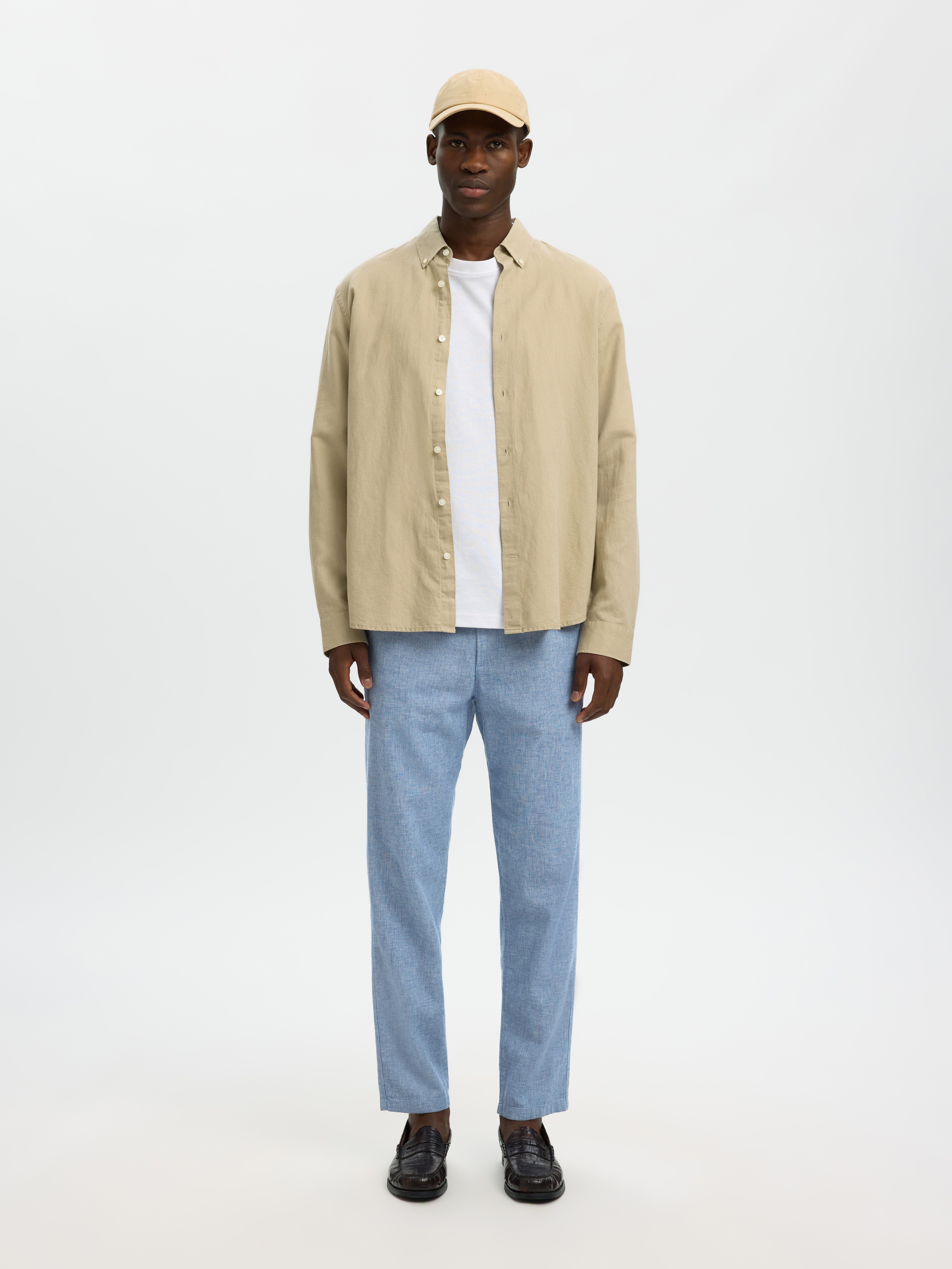 Selected Chinohose SLH172-SLIMTAPE BRODY LINEN PANT NOOS mit Leinen