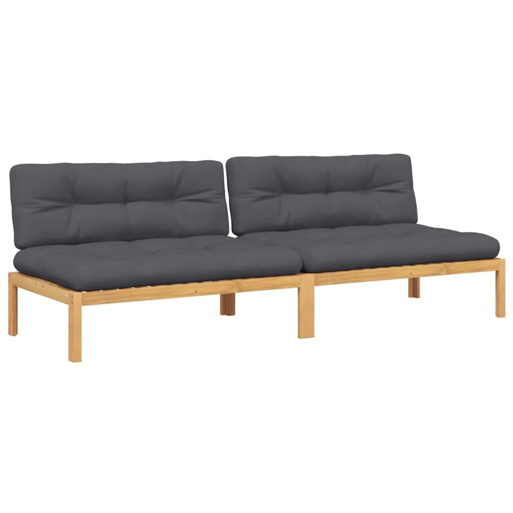 vidaXL Loungesofa Garten-Mittelsofas aus Paletten 2 günstig online kaufen