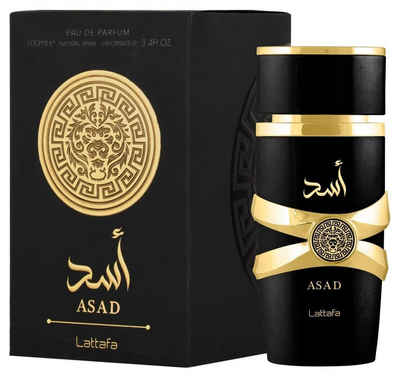 Lattafa Eau de Parfum Asad Unisex Eau de Parfum Spray, 100 ml Herren Damen Parfum
