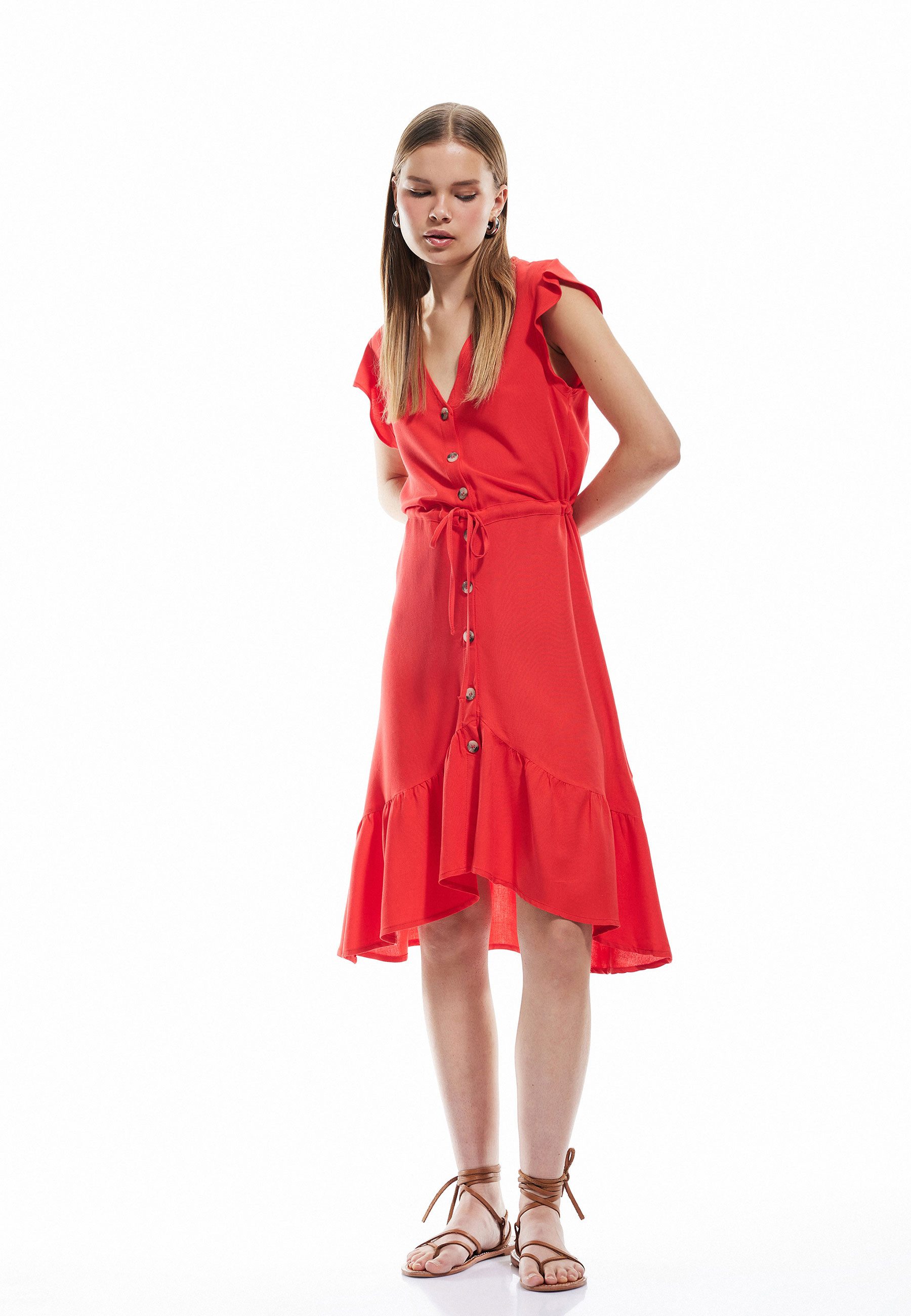 Koton Minikleid Mini Länge Asymmetrisch Minikleid günstig online kaufen