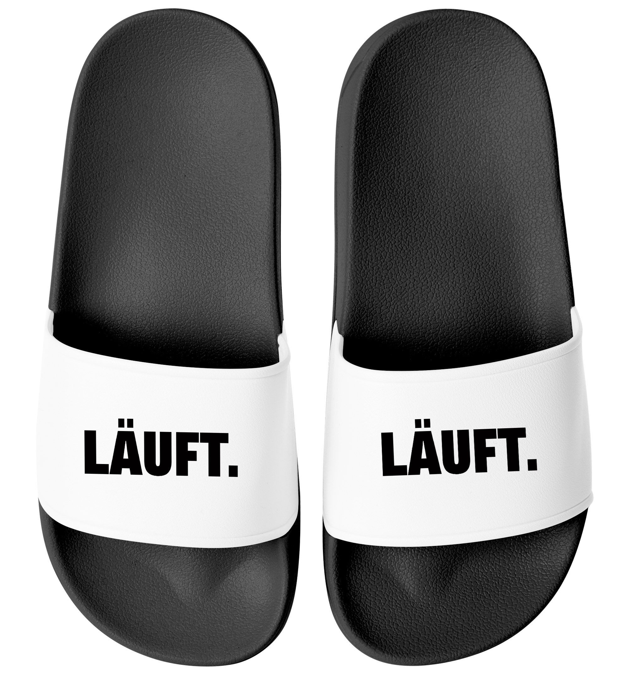 MoonWorks Badeschlappen Unisex mit Aufdruck Läuft günstig online kaufen