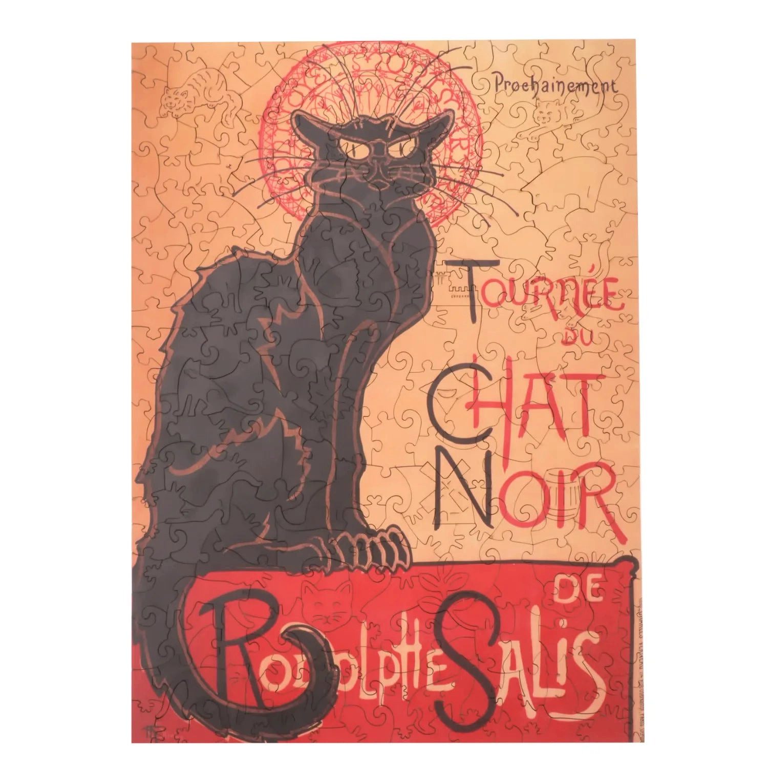 MagicHolz Puzzle Der schwarze Kater Théophile Alexandre Steinlen Holzpuzzle (2D), 250 Puzzleteile, Künstler: Théophile Alexandre Steinlen